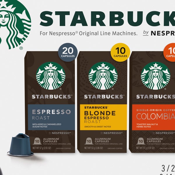 Starbucks by Nespresso Original Line Variety Pack Capsules, 60 Count