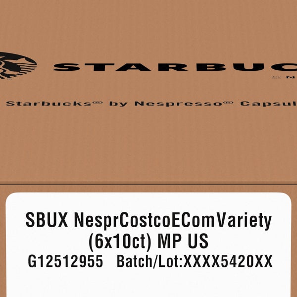 Starbucks by Nespresso Original Line Variety Pack Capsules, 60 Count