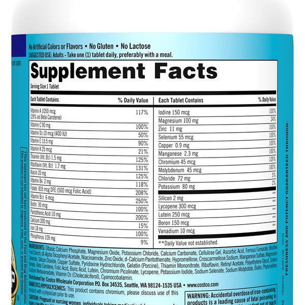 Kirkland Signature Daily Multi, 500 Tablets