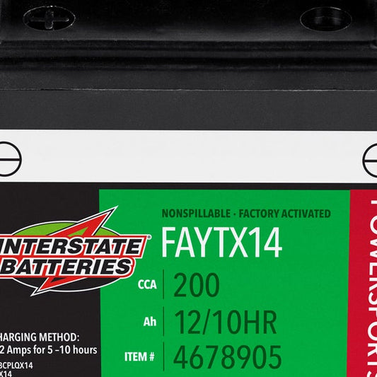 Interstate Batteries Powersport AGM Battery FAYTX14