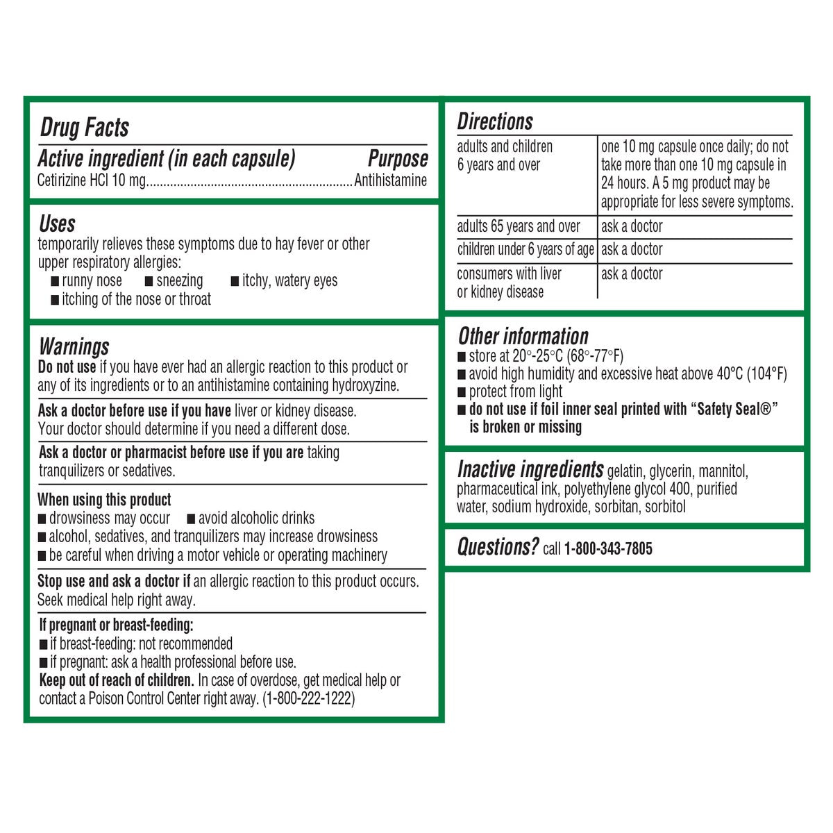 Zyrtec 24 Hour Allergy Relief Antihistamine Cetirizine HCl 10 mg, 65 Liquid Gels