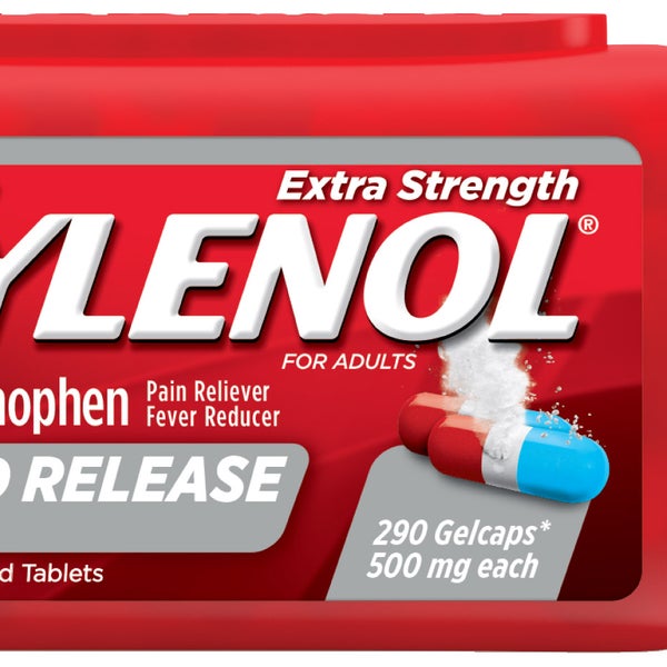 Tylenol Extra Strength Acetaminophen 500 mg, Pain & Fever Relief, 290 Rapid Release Gelcaps