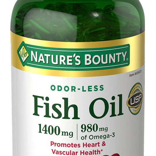 Nature's Bounty Fish Oil 1400 mg, 130 Coated Softgels