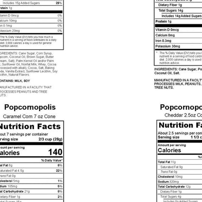 Popcornopolis Ultimate Classic Assorted Tall Cones, Variety, 24-count