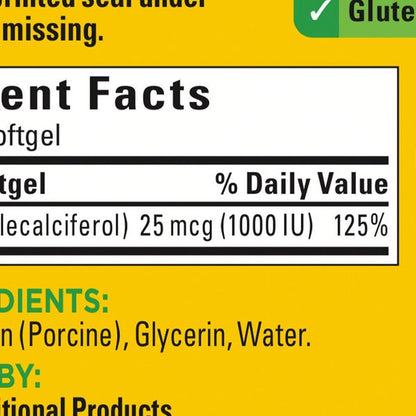 Nature Made Vitamin D3 25 mcg., 650 Softgels