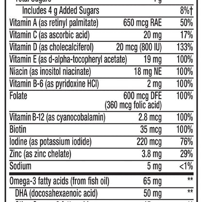 vitafusion Prenatal Multivitamin Gummy with Folate & DHA, 180 Gummies