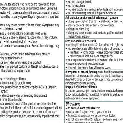 Excedrin Migraine for Migraine Relief, 300 Caplets