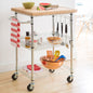 TRINITY EcoStorage Bamboo Top Kitchen Cart