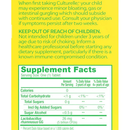 Culturelle Probiotic Kids Purely Probiotics, 60 Chewable Tablets