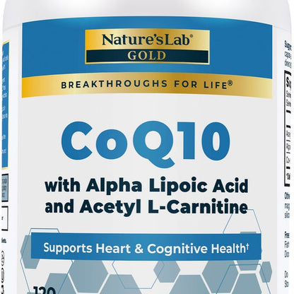 Nature's Lab CoQ10 200 mg + Alpha Lipoic Acid + Acetyl L-Carnitine, 120 Vegetarian Capsules