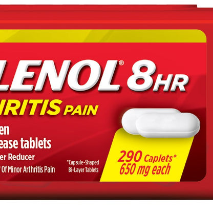 Tylenol 8 Hour Arthritis & Joint Pain Extended-Release Acetaminophen 650 mg, 290 Caplets