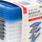 IRIS 12.9 Quart Buckle Up Storage Bin, 6-pack