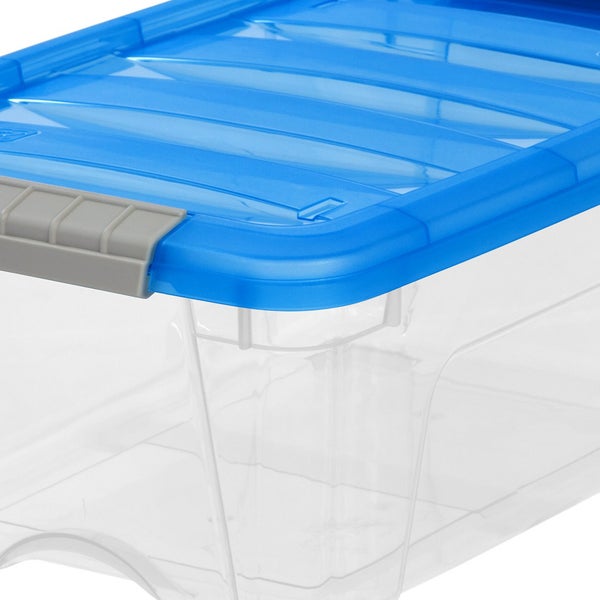 IRIS 12.9 Quart Buckle Up Storage Bin, 6-pack