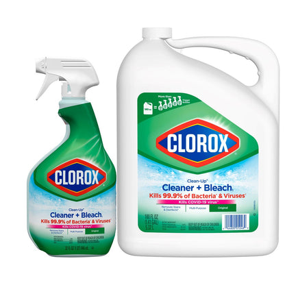 Clorox Clean-Up All Purpose Cleaner with Bleach, Original, 32 oz & 180 oz Refill