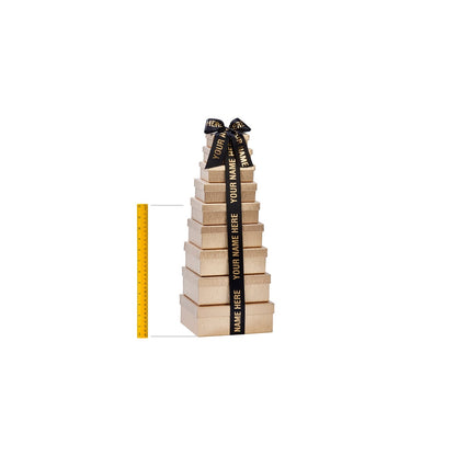 Custom "Your Name Here" Corporate 9-Tier Gold Tower - 12 Minimum Quantity
