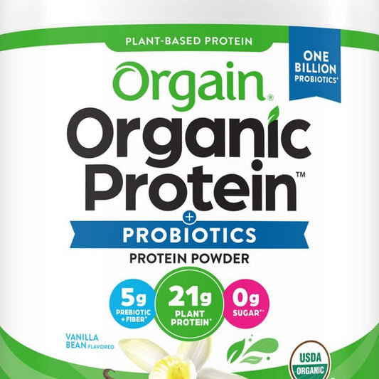Orgain USDA Organic Plant Protein Powder, Vanilla Bean, 2.74 lbs