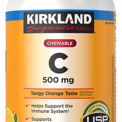 Kirkland Signature Chewable Vitamin C 500 mg., 500 Tablets