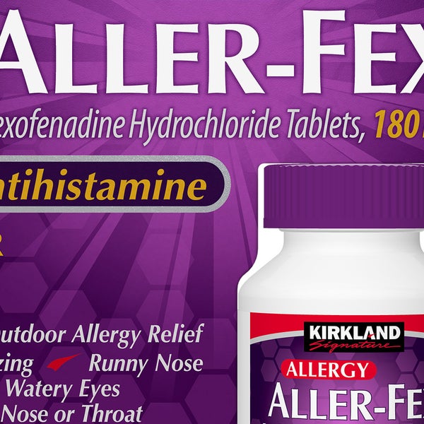 Kirkland Signature Aller-Fex Antihistamine 180 mg., 180 Tablets