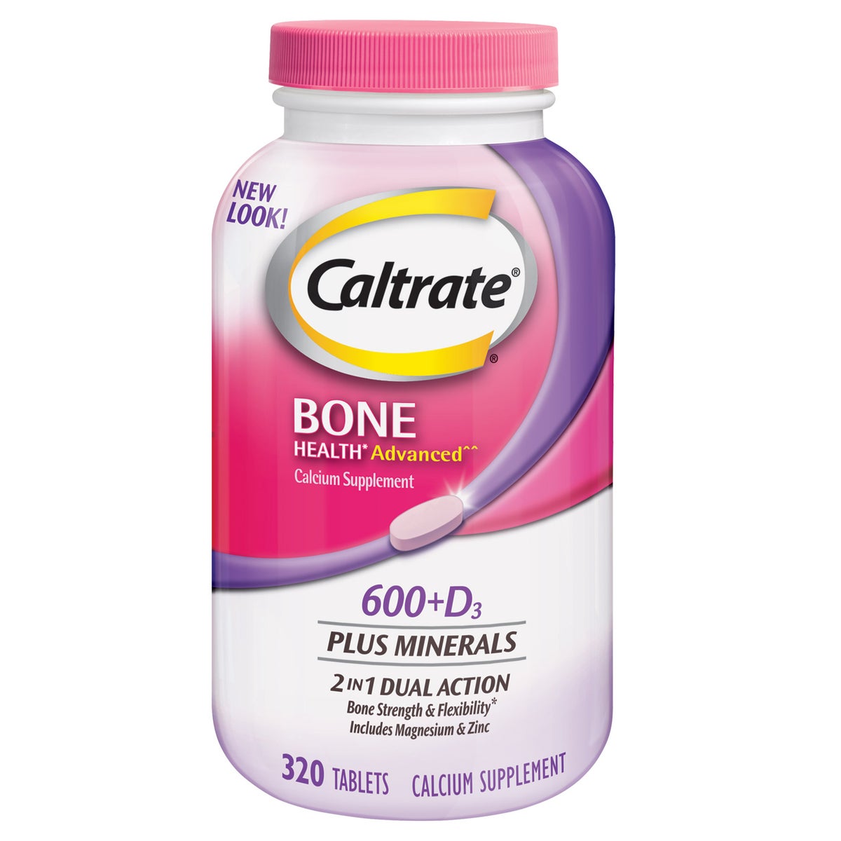 Caltrate Bone Health Advanced Calcium 600+D3 Plus Minerals, 320 Tablets