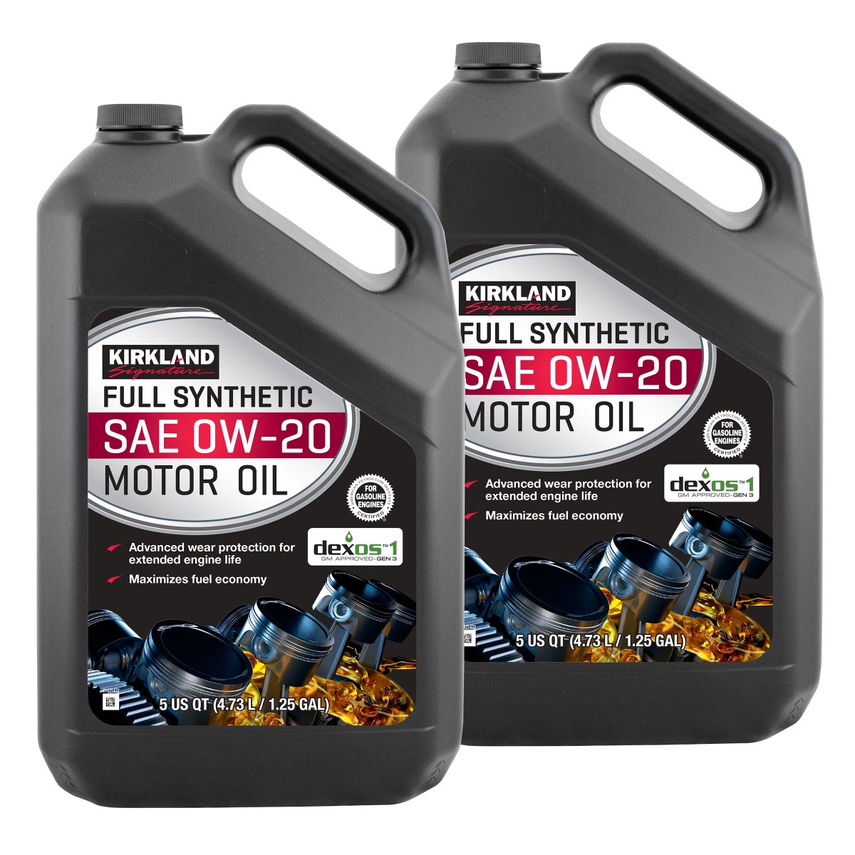 Kirkland Signature 0W-20 Full Synthetic Motor Oil 5-quart, 2-pack
