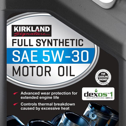 Kirkland Signature 5W-30 Full Synthetic Motor Oil, 5-quart, 2-pack