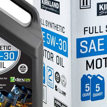 Kirkland Signature 5W-30 Full Synthetic Motor Oil, 5-quart, 2-pack